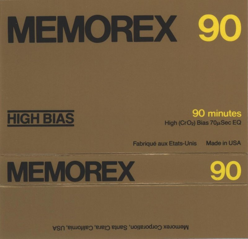Compact Cassette Memorex High Bias 90 Type II Chrome 1978 Canada, USA