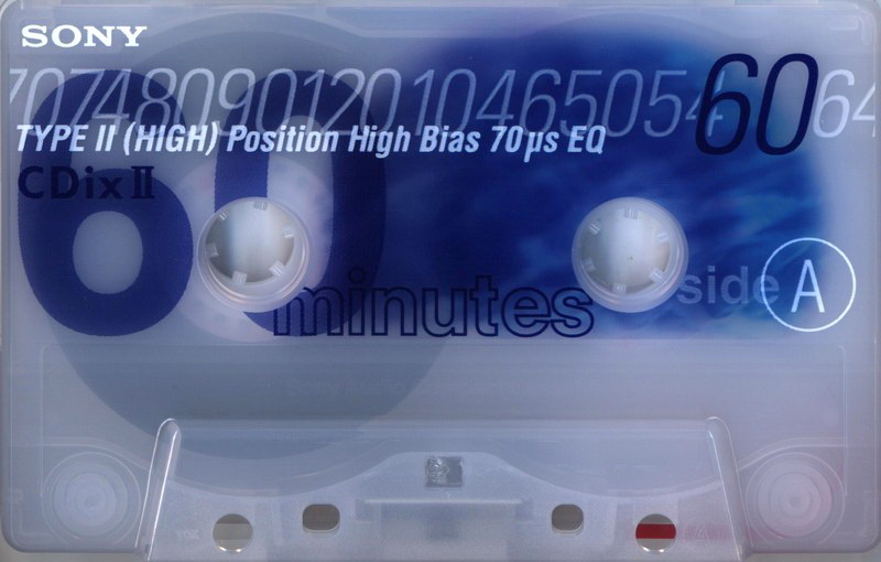 Compact Cassette Sony CDix II 60 "C-60CDX2F" Type II Chrome 1998 Japan