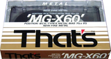 Compact Cassette Thats MG-X 60 Type IV Metal 1990 Europe