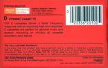 Compact Cassette TDK D 90 Type I Normal 1985 USA