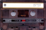 Compact Cassette RAKS HD-X 60 Type I Normal 1989 Europe