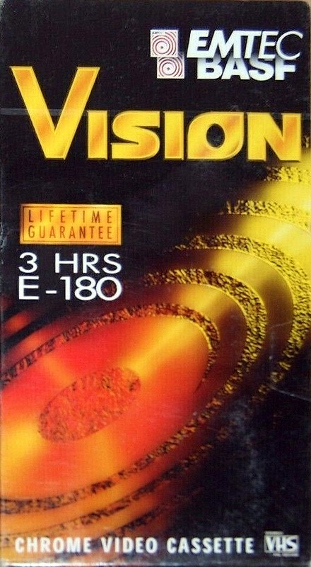 VHS, Video Home System Emtec Vision 180 Type II Chrome 2002 UK