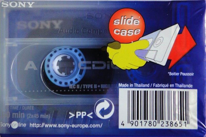 Compact Cassette Sony CDit II 90 Type II Chrome 1998 Europe