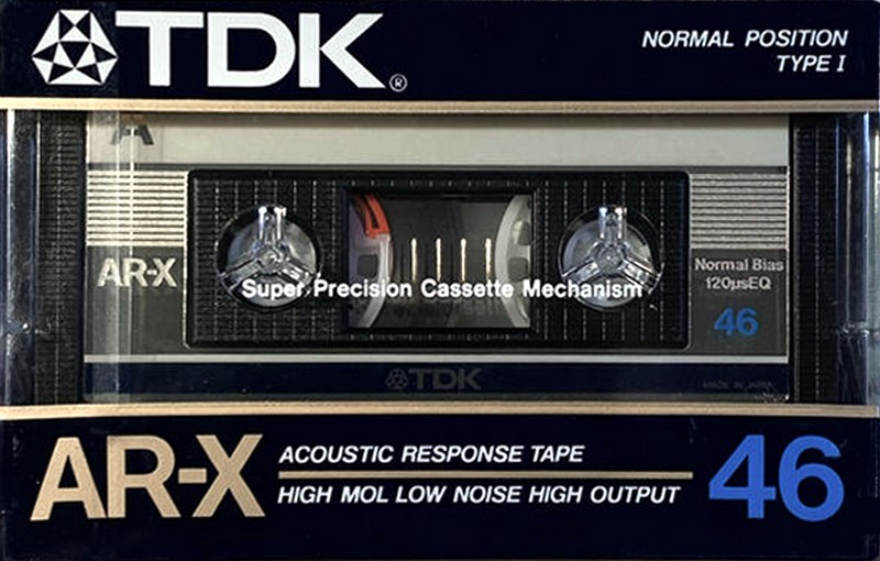 Compact Cassette TDK AR-X 46 Type I Normal 1985 Japan