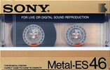 Compact Cassette Sony Metal-ES 46 Type IV Metal 1985 Europe