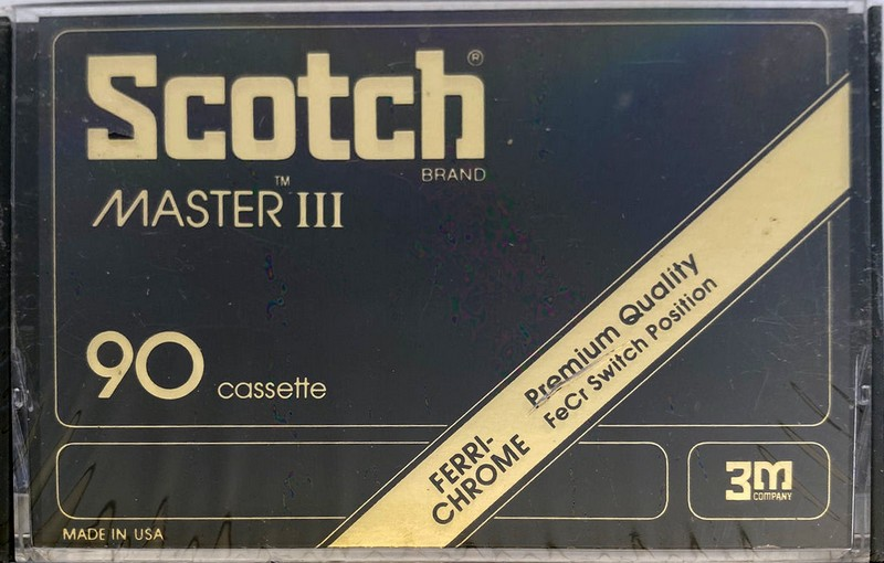 Compact Cassette Scotch Master III 90 Type III Ferro Chrome 1978 USA