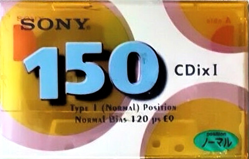 Compact Cassette Sony CDix I 150 "C-150CDX1H" Type I Normal 2000 Japan