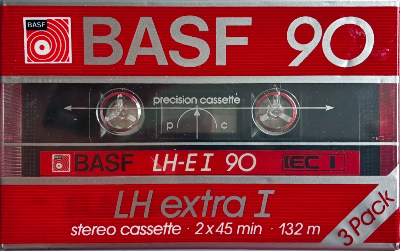 3 pack BASF LH Extra I 90 "LH-E I" Type I Normal 1985 Europe