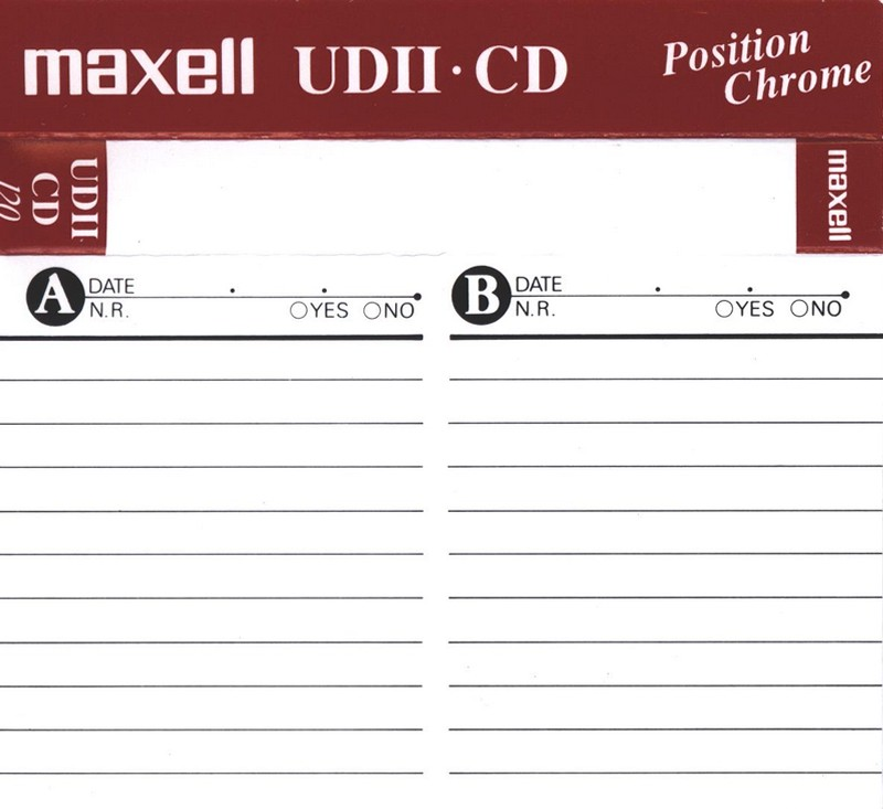 Compact Cassette Maxell UDII-CD 120 Type II Chrome 1996 Europe