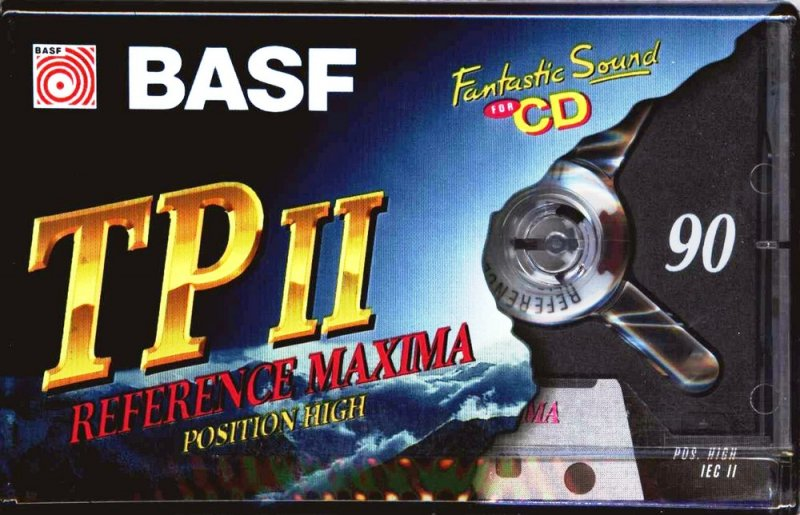 Compact Cassette BASF TP II Reference Maxima 90 Type II Chrome 1995 Europe
