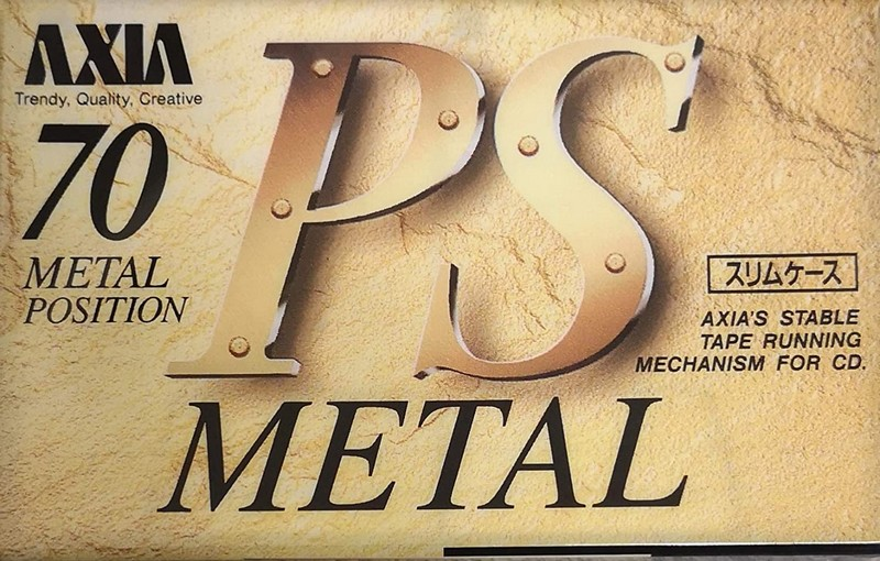 Compact Cassette AXIA PS-Metal 70 "PSM C 70" Type IV Metal 1992 Japan
