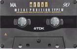 Compact Cassette TDK MA 90 "MA-90F" Type IV Metal 1994 Japan