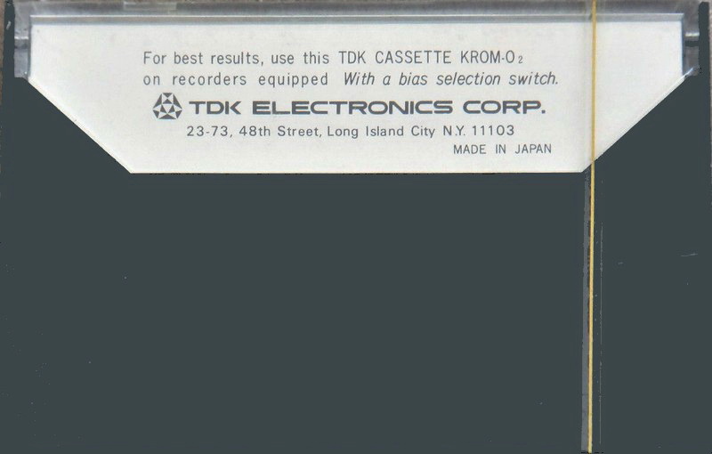 Compact Cassette TDK KR Krom 90 Type II Chrome 1971 USA