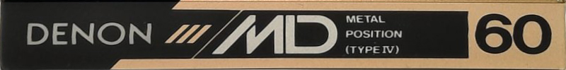 Compact Cassette Denon MD 60 "MD60P" Type IV Metal 1990 Japan
