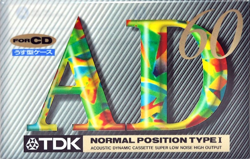 Compact Cassette TDK AD 60 "AD-60F" Type I Normal 1994 Japan