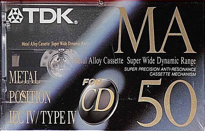 Compact Cassette TDK MA 50 "MA-50ET" Type IV Metal 1992 Europe