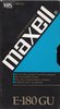 VHS, Video Home System Maxell GU 180 "E-180 GU" Type II Chrome 1988 Europe