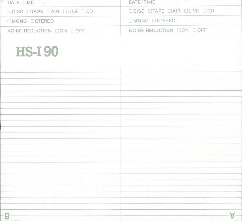 Compact Cassette Audio Star HS-I 90 Type I Normal 1988 Europe