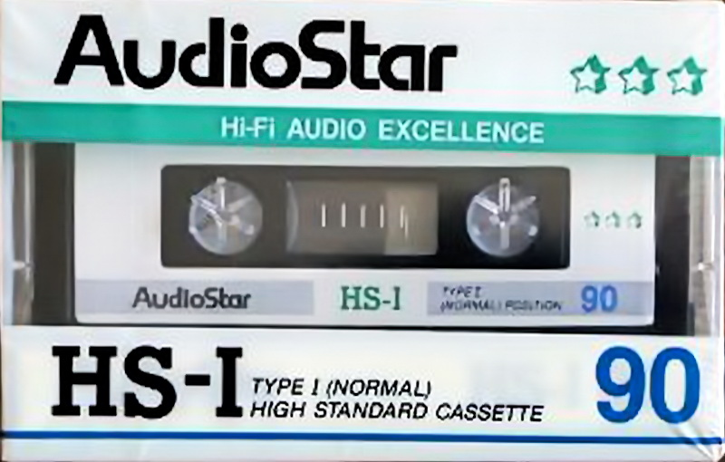 Compact Cassette Audio Star HS-I 90 Type I Normal 1988 Europe