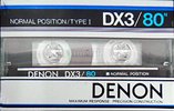 Compact Cassette Denon DX3 80 Type I Normal 1983 Japan
