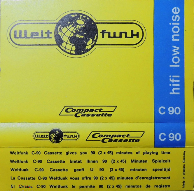 Compact Cassette Weltfunk 90 Type I Normal 1973 Europe