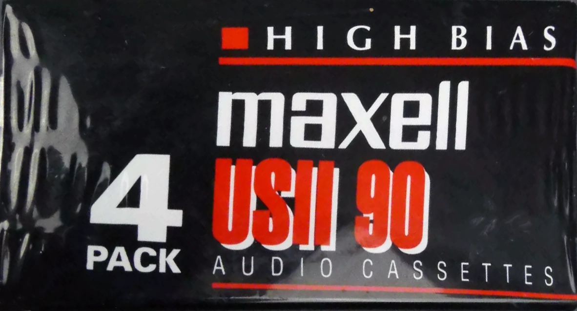 4 pack Maxell US 90 "US II" Type II Chrome 1991 North America