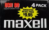 4 pack Maxell US 90 "US II" Type II Chrome 1991 North America