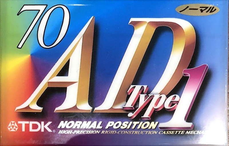 Compact Cassette TDK AD1 70 "AD1-70" Type I Normal 1995 Japan