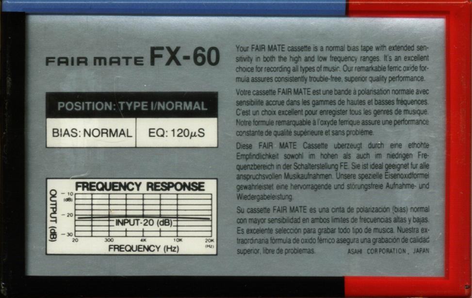 Compact Cassette Fair Mate FX 60 Type I Normal Europe