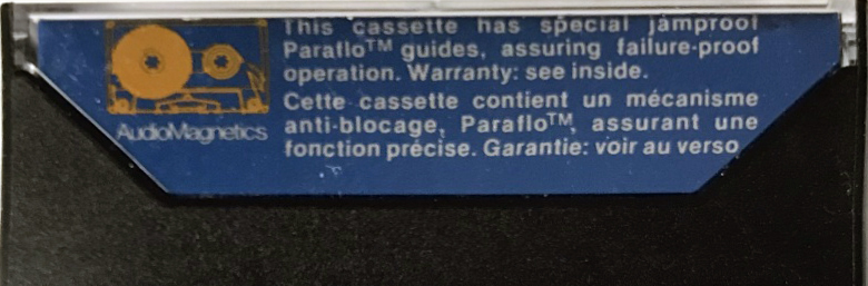 Compact Cassette Audio Magnetics PRO 90 Type I Normal 1974 Canada
