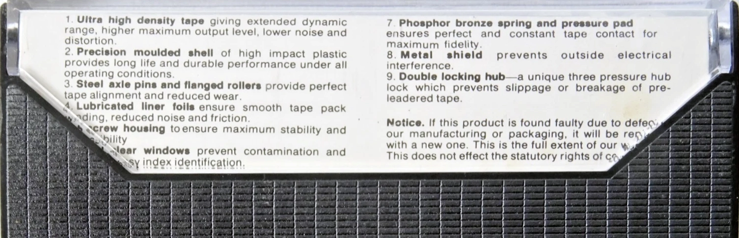 Compact Cassette Pt 90 "Professional" Type I Normal UK