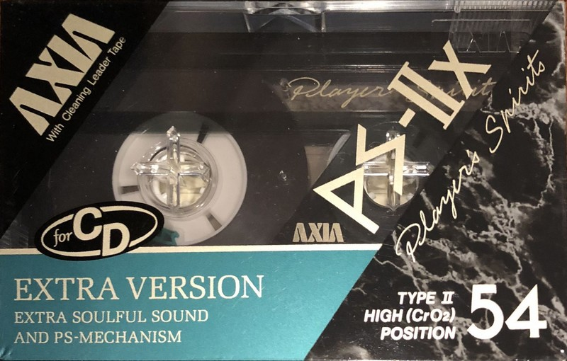 Compact Cassette AXIA PS-IIx 54 Type II Chrome 1989 Japan