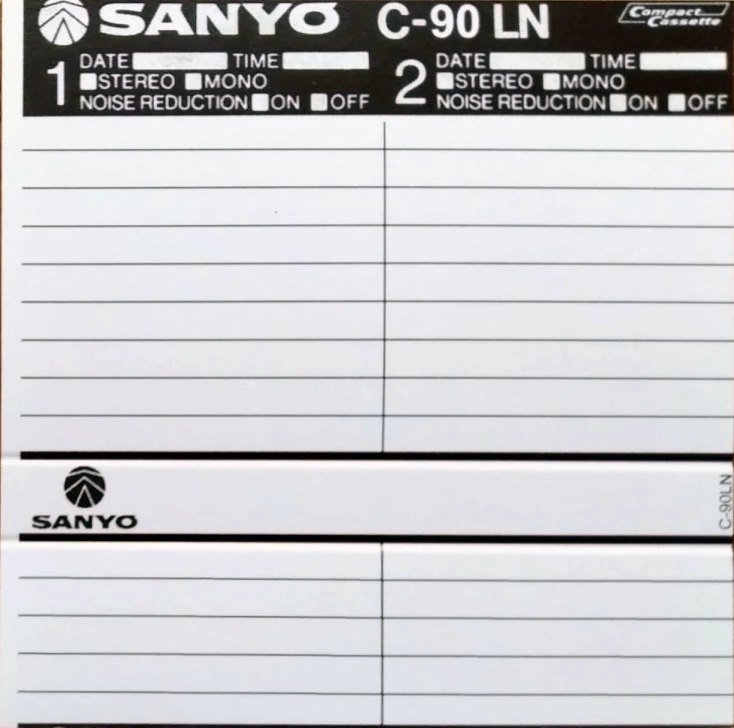 Compact Cassette Sanyo LN 90 Type I Normal 1978 Europe