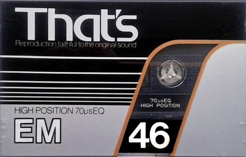 Compact Cassette Thats EM 46 Type II Chrome 1983 Japan