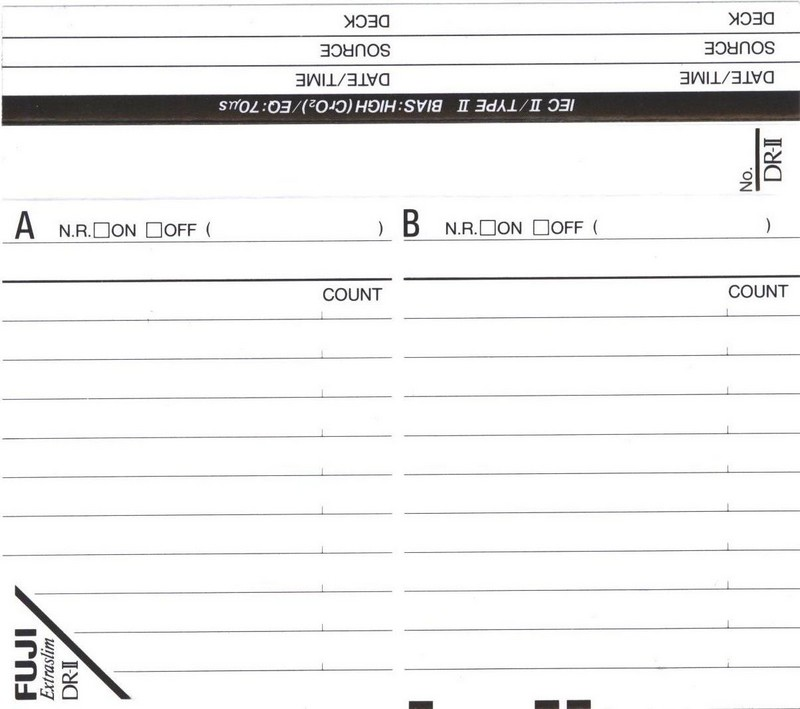 Compact Cassette Fuji DR-II 90 Type II Chrome 1992 North America