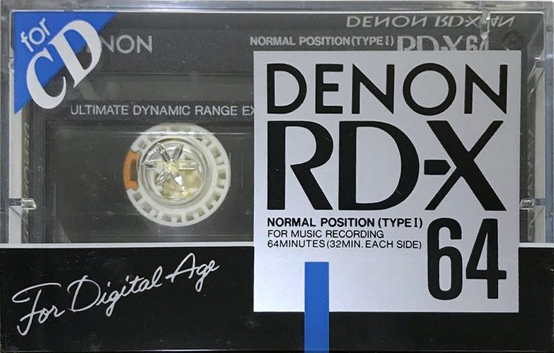 Compact Cassette Denon RD-X 64 "RD-X64N" Type I Normal 1988 Japan