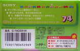 Compact Cassette Sony CDix I 74 "C-74CDX1H" Type I Normal 2000 Japan