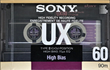 Compact Cassette Sony UX 60 Type II Chrome 1988 North America