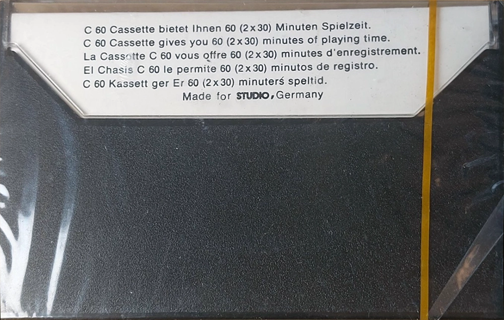 Compact Cassette Studio Technik 60 Type II Chrome 1978 Europe