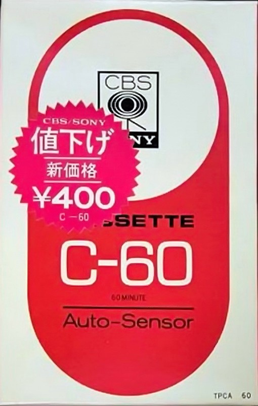 Compact Cassette CBS / Sony Auto-Sensor 60 Type I Normal 1972 Japan