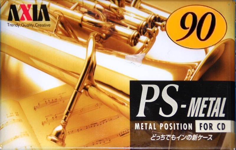 Compact Cassette AXIA PS-Metal 90 "PSMH 90" Type IV Metal 1996 Japan