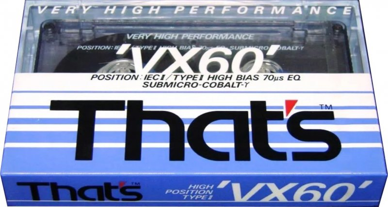 Compact Cassette Thats VX 60 Type II Chrome 1990 Europe