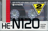 2 pack Hitachi HE-N 120 Type I Normal 1987 Japan