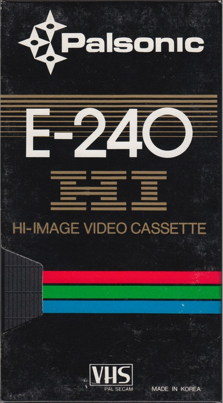 VHS, Video Home System Palsonic 240 Type I Normal South Korea