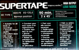 Compact Cassette SUPERTAPE 90 "44-8703" Type I Normal 1992 Europe