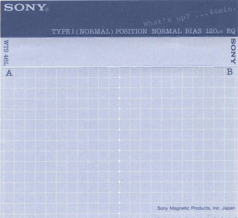 Compact Cassette Sony What`s Up? 46 "WTS 46L" Type I Normal 1985 Japan