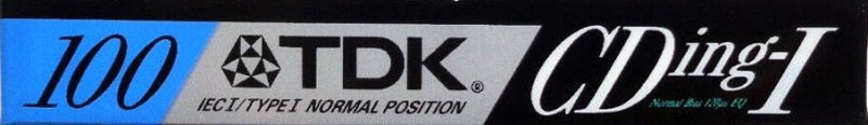 Compact Cassette TDK CDing 1 100 Type I Normal 1991 Europe
