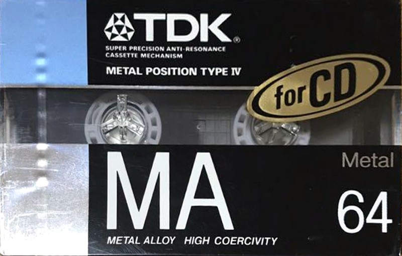 Compact Cassette TDK MA 64 "MA-64G" Type IV Metal 1987 Japan