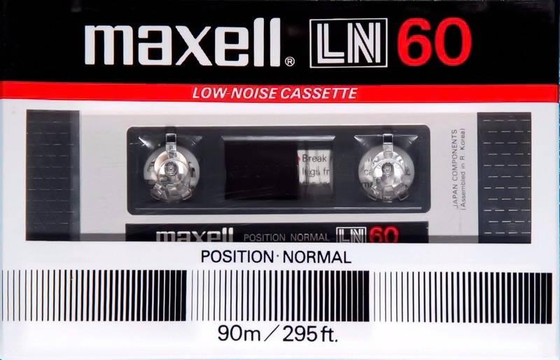 Compact Cassette Maxell LN 60 Type I Normal 1983 USA