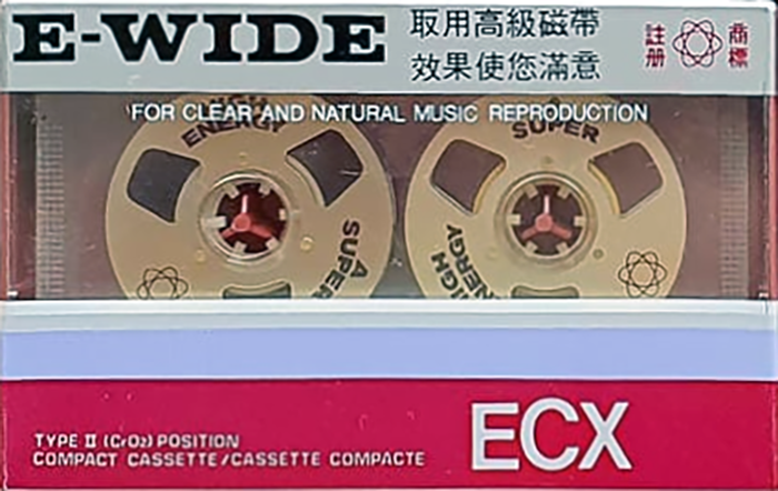 Compact Cassette E-Wide 60 "ECX" Type II Chrome 1987 Hong Kong